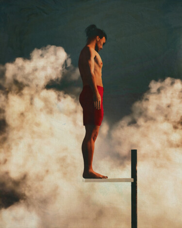 A Portrait of a Man on a Diving Board