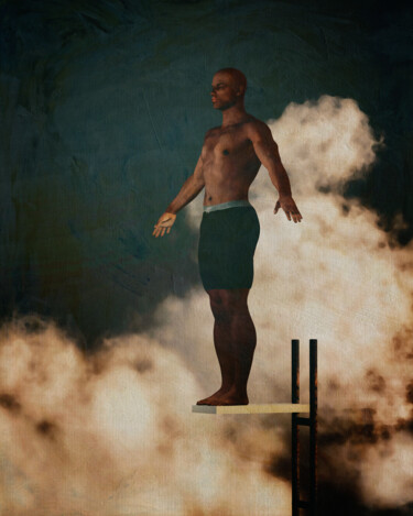 A Portrait of a Colored Man on a Diving Board