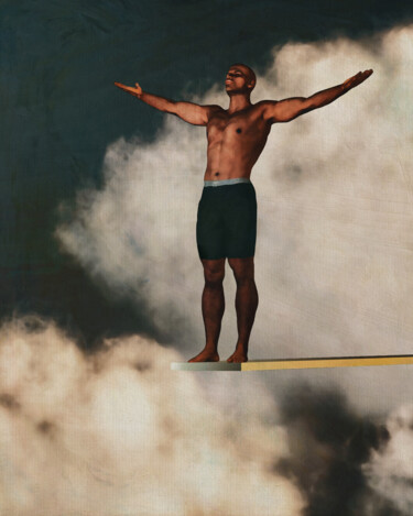 Man Ready to Dive From a Diving Board