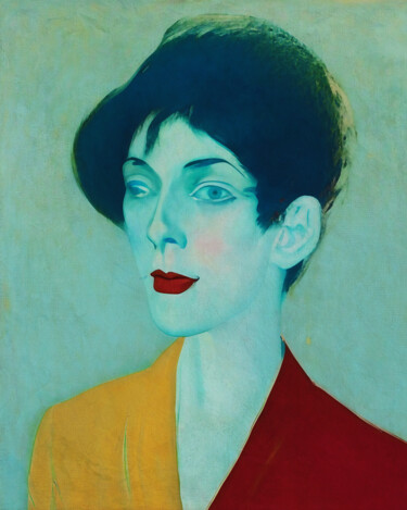 Portrait of a woman in blue