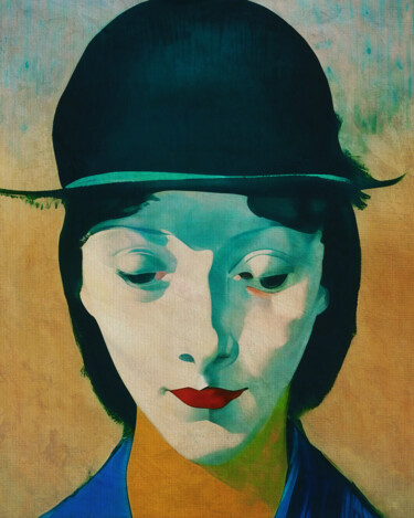 Portrait of a woman with bowler hat