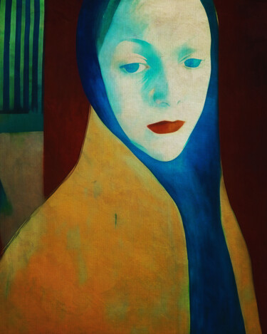 The woman with the blue headscarf