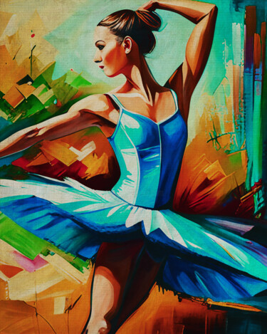 Colorful portrait of a ballerina